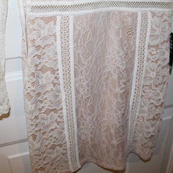 NWT Express Cream Lace Dress Size 2 - Picture 6 of 8